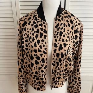 Leopard print windbreaker